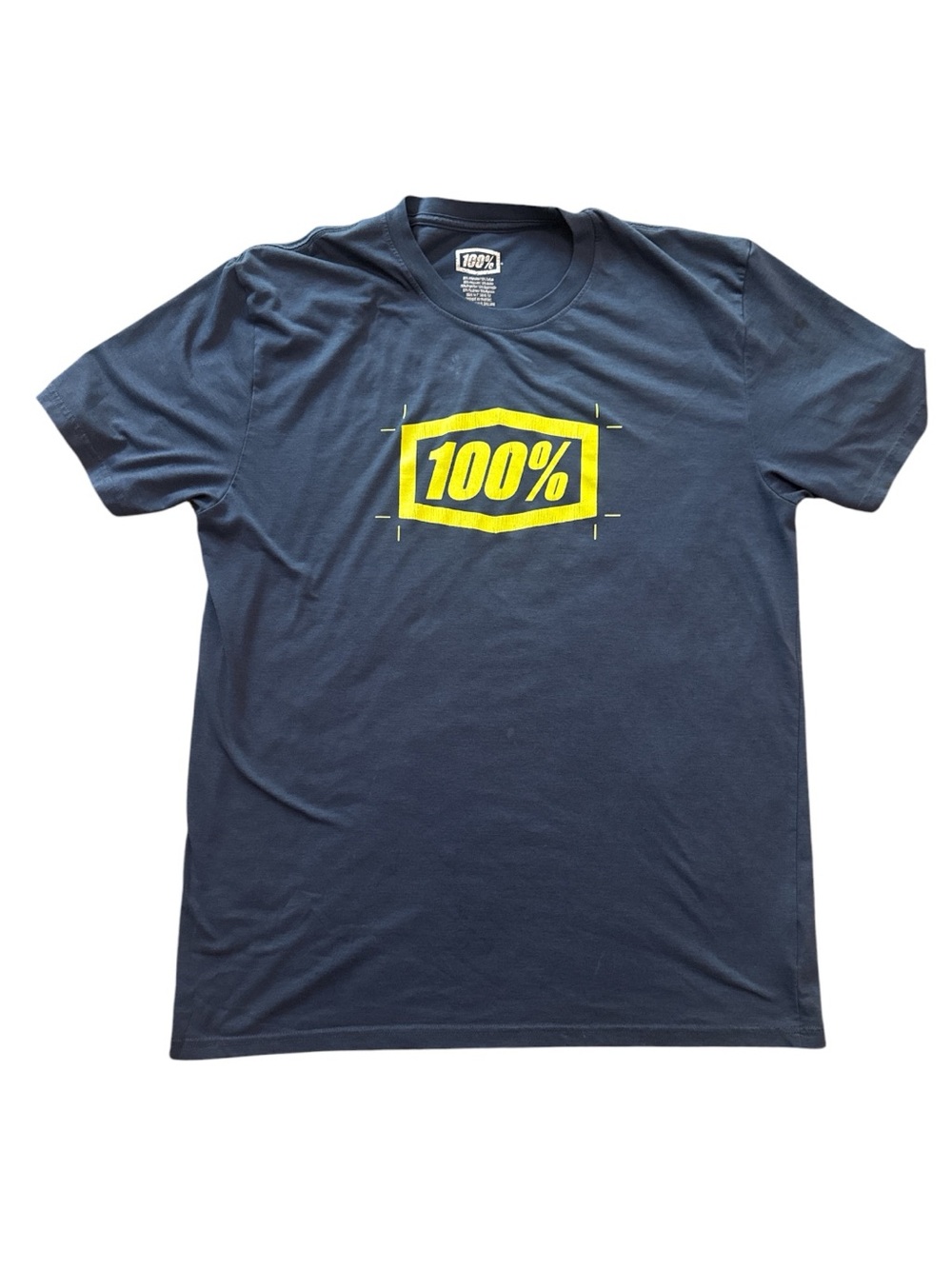 100% Men's XL Navy Graphic T-Shirt Outdoors Moto MTB Racing Short Sleeve Tee Top